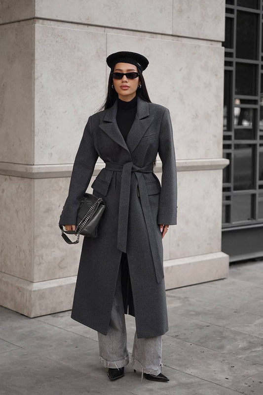 Palton Alverie Gri Inchis