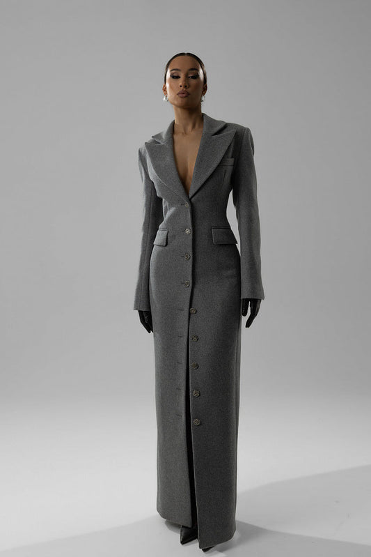 Palton Eloria Gri Deschis