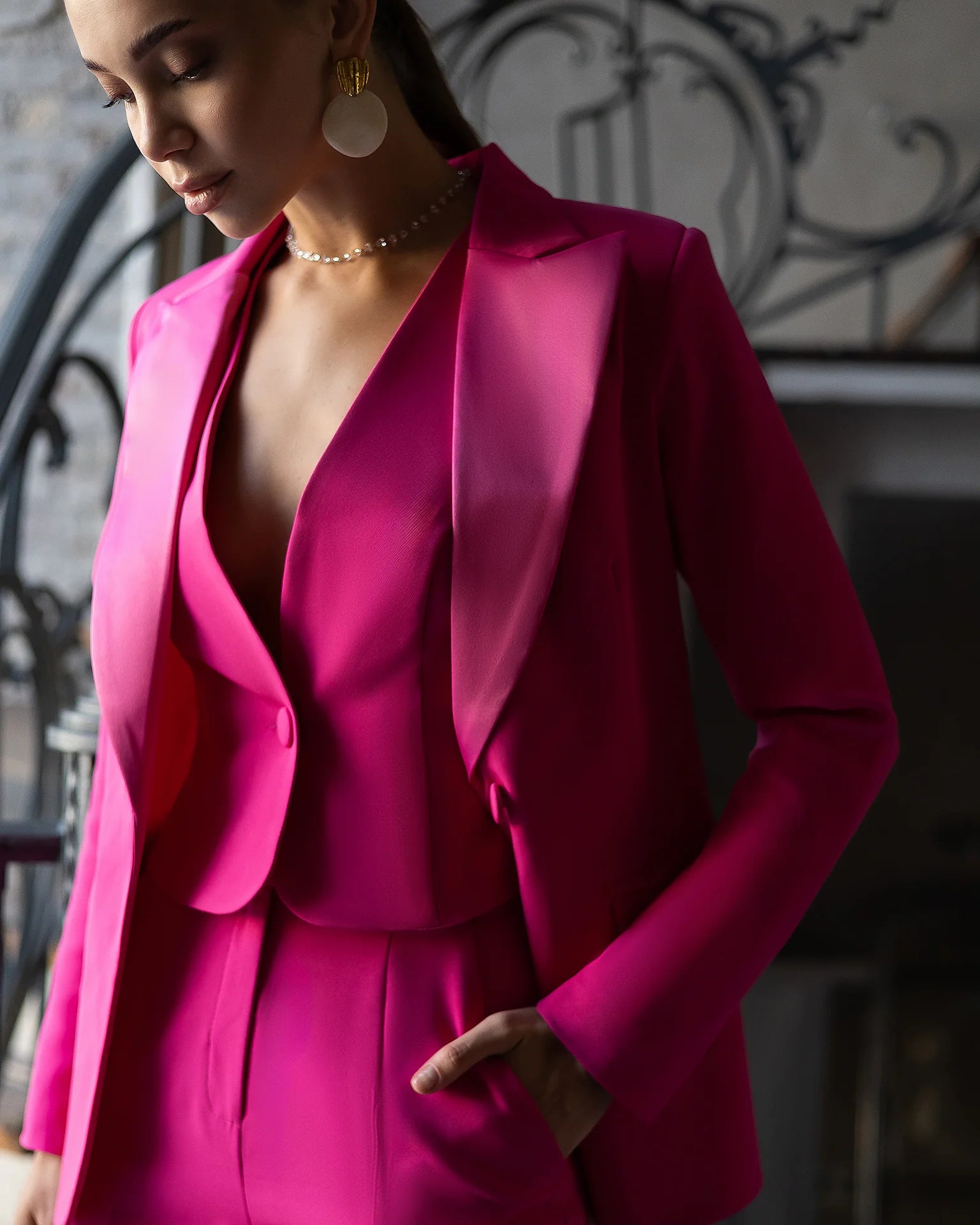 Costum 3 Piese Iris Fuchsia