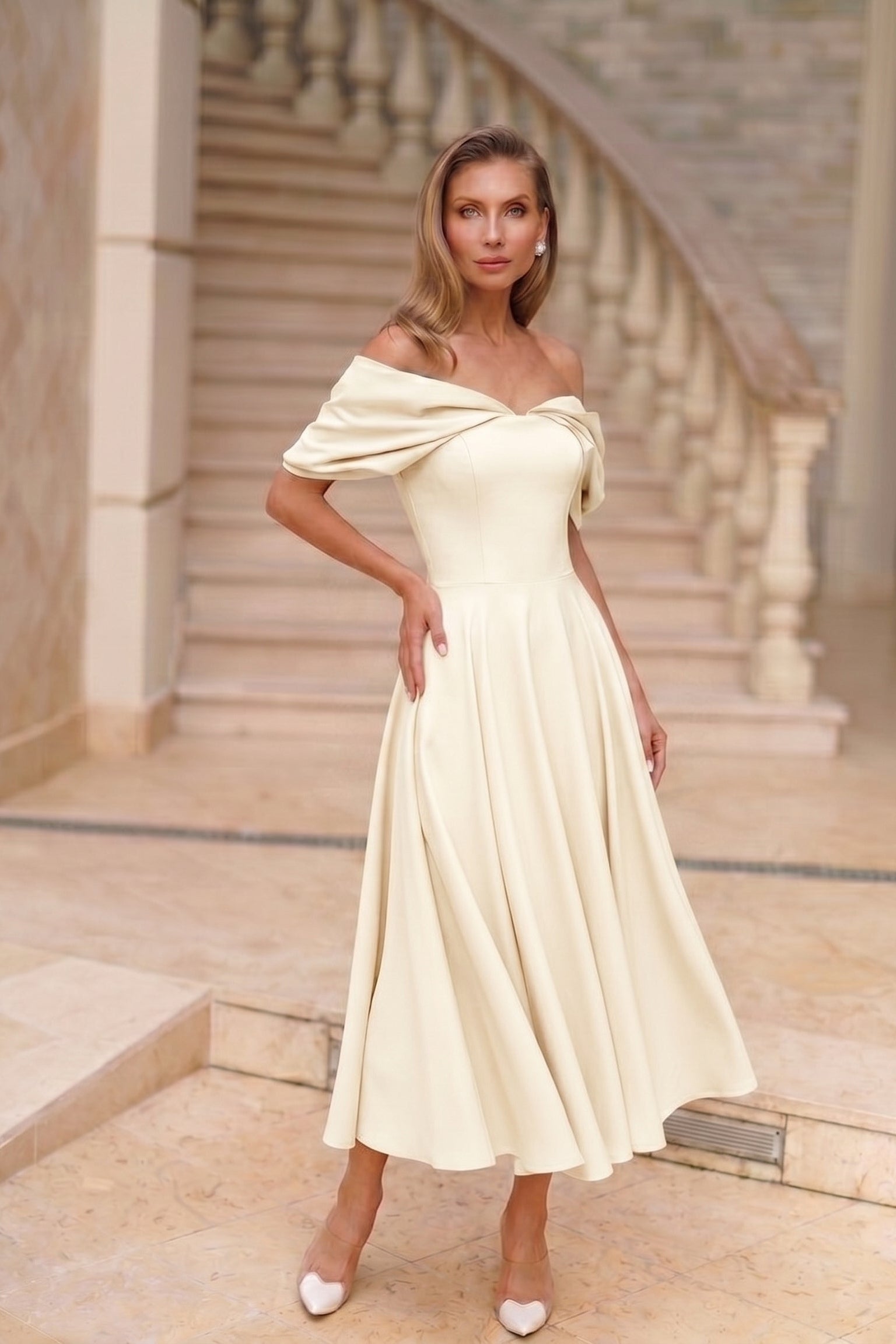 Rochie Positano Ecru