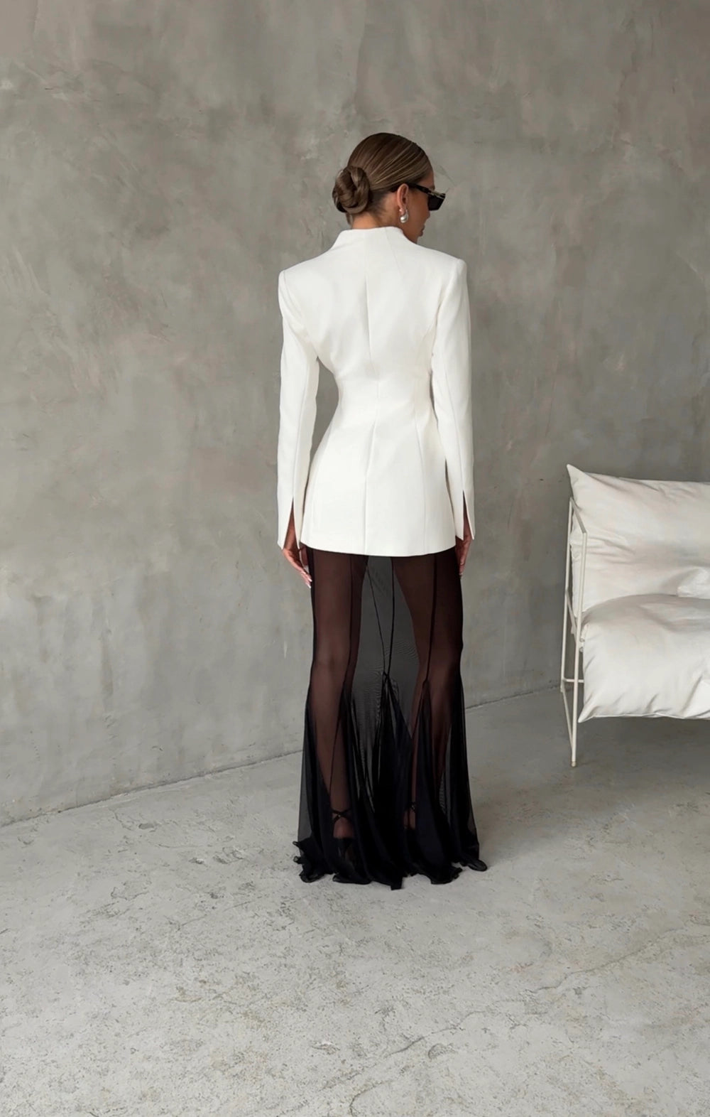Rochie Iryne Alb Negru