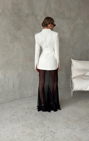 Rochie Iryne Alb Negru
