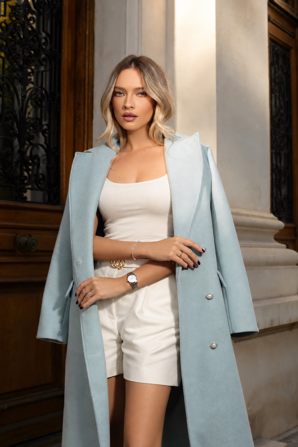 Palton Rosallia Baby Blue