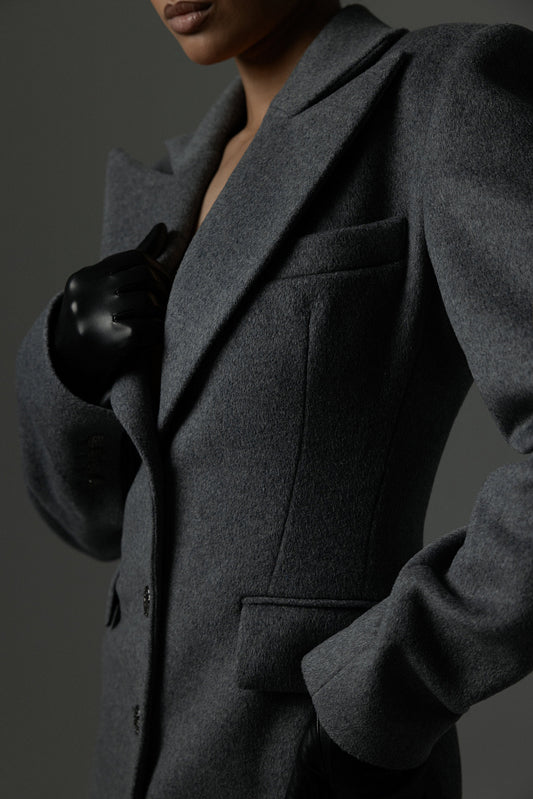 Palton Eloria Gri Deschis