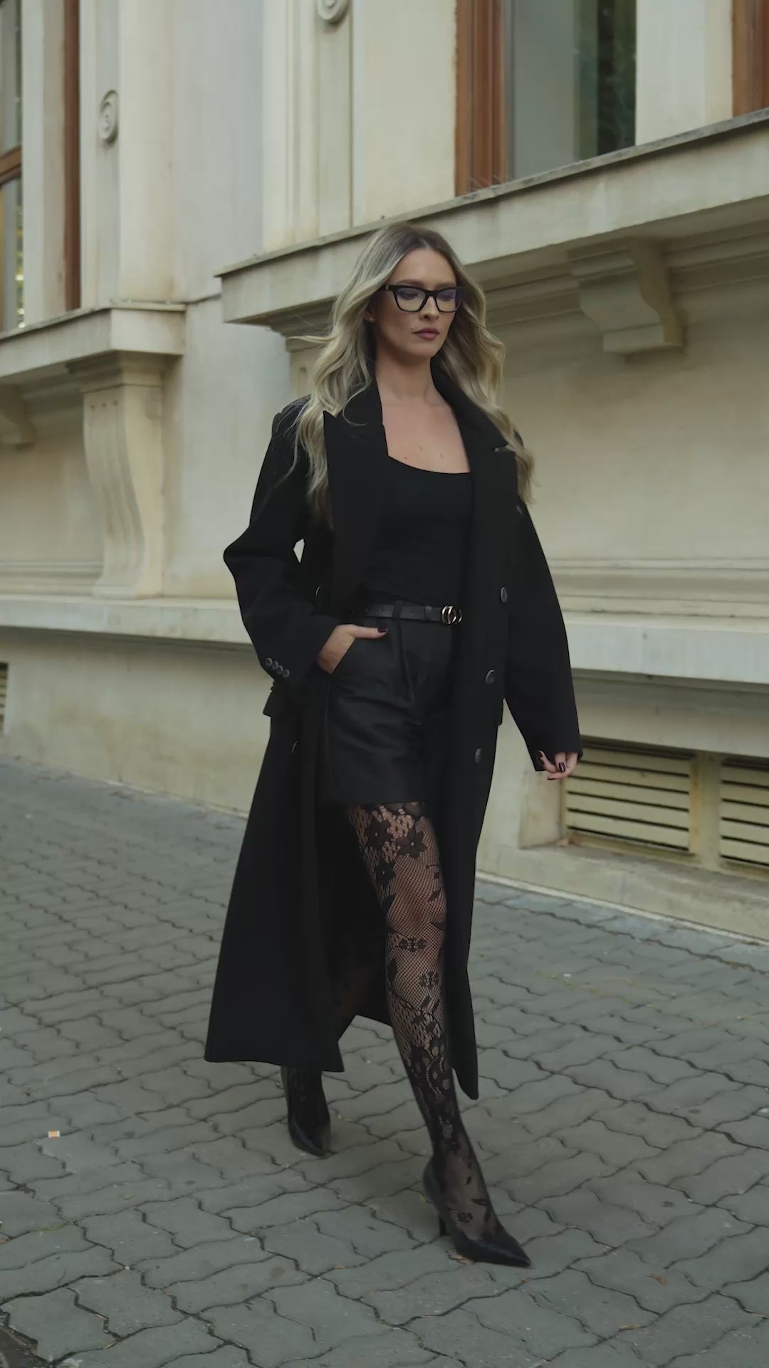 Palton Sylvie Negru
