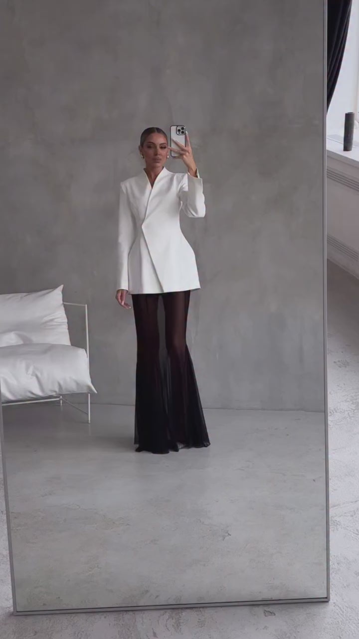 Rochie Iryne Alb Negru